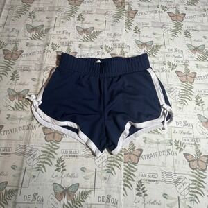 NWT RSQ Navy Blue Athletic Shorts White Trim Drawstring Activewear Womens